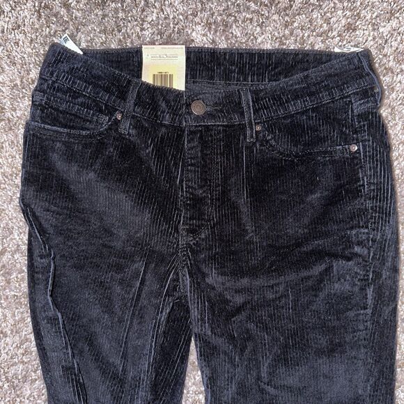 NWT WOMEN'S LEVI STAUSS BOYFRIEND BLACK CORDUROY PANTS SIZE 31x30 - Picture 4 of 7